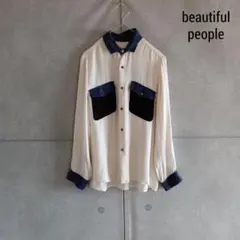 beautifull people レーヨン デザイン シャツ X4134のサムネイル
