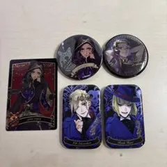 ツイステッドワンダーランド 缶バッジとカード5点セット