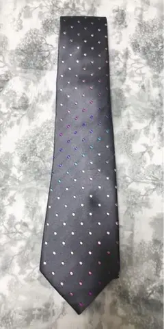 美品　ポール・スミス ネクタイ ドット柄 グレー
