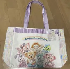ディズニーシートートバッグ　ダッフィー ハートフェルトレターズオブフレンドシップ