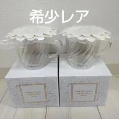Francfranc カップカバー付きダブルウォールグラス ホワイト2点 新品 