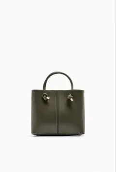 ◡̈ ZARA ザラ ミニシティバッグ カーキ ハンドバッグ ショルダーバッグ