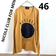 NICOLE CLUB FOR MEN マスタード メンズ長袖カットソーS 春秋
