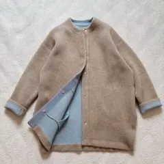 極美品✨ELENDEEK ラクーンミックスWカーディガン　ベージュ