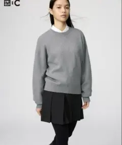 スムースコットンクルーネックセーター l