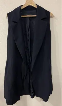 ZARA BASIC ネイビー ロングベスト