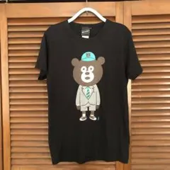 BEAMS T ベア キャラクター プリント Tシャツ ブラック S