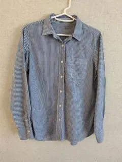 無印良品　ストライプ 長袖シャツ Lサイズ