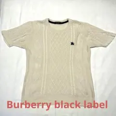 Burberry black label アイボリー ケーブルニットセーター