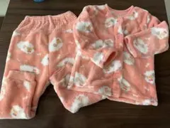 フリース羊プリントパジャマセット 95cm