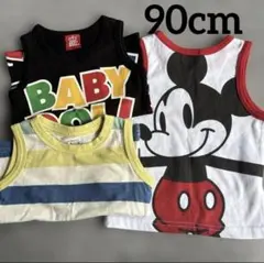 90cm ベビー タンクトップ 3枚セット ベビードール 西松屋 まとめ売り