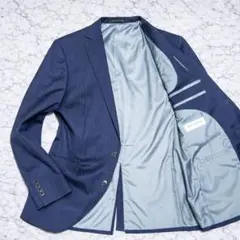 TRENTENNE ネイビー ストライプ テーラードジャケット