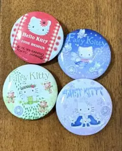 【年末年始お値下げ❣️】ハローキティ　缶バッチ　平成レトロ