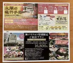 有馬温泉　太閤の湯　有馬きらり　優待券 B