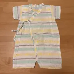 ミキハウス　未使用品　ストライプ甚平　70-80cm