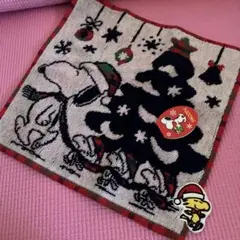 スヌーピー　ウッドストック　Peanuts ミニタオル　ハンカチ　クリスマス