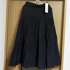 LILY BROWN ブラック ロングスカート サイズF