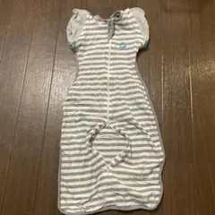スワドル　ストライプおくるみ ジッパー付き L