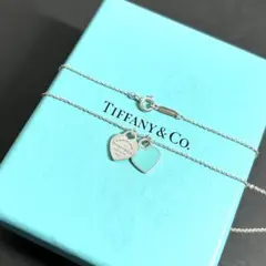 ティファニー ネックレス リターントゥ ハート ダブル シルバー925 ブルー