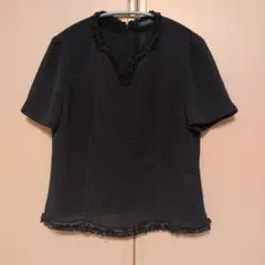 MADAM JOCONDE ドット柄 フリル 半袖カットソーのサムネイル