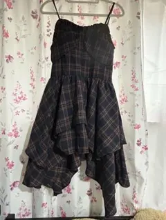 チェックミニワンピース