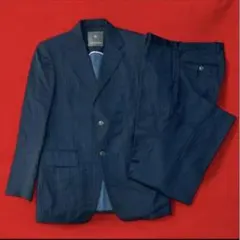 MEN’S BIGI（メンズビギ） ブラック ストライプ スーツ Sサイズ