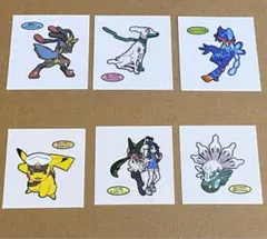 ポケモンパン　シール　キャプテンピカチュウ　黄色いメガルカリオ