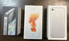 【空箱】iPhone4、iPhone6s、iPhone7