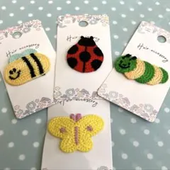 【新品】 可愛い ヘアコームピン 4点 セット 前髪ピン セリア ベビー