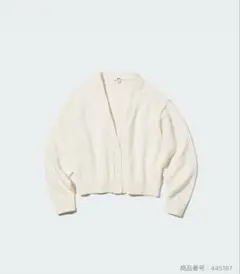 UNIQLO ウォッシュブルショートカーディガン（長袖） OFF WHITE