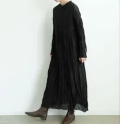 AUNT MARIE'S ワッシャーロングスリーブワンピース