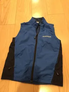 mont-bell キッズベスト 120 青/黒