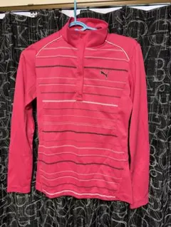 プーマ ピンク ハーフジップ 長袖