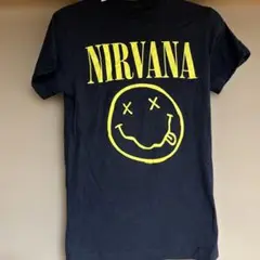 NIRVANA スミリー顔 Tシャツ 黒