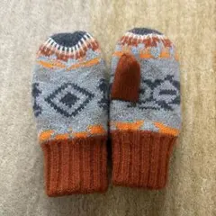 babyGap ミトン手袋 S/M グレー オレンジ
