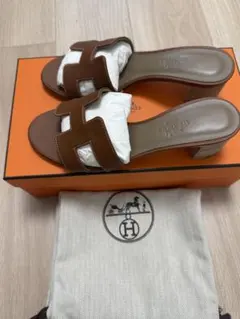 エルメス サンダル オラン HERMES Oran グリーン ヴェール・ポム