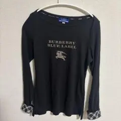 BURBERRY BLUE LABEL 長袖Tシャツ ブラック