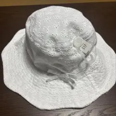 ホワイト コットンハット 53cm