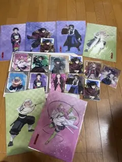 アニメキャラクター クリアファイルとカードセット鬼滅の刃クジ