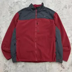 STARTER　フリースジャケット　XL　レッド　切替デザイン　古着