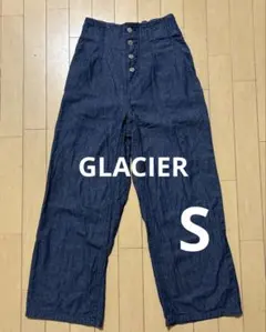 GLACIER S ダークデニム ハイウエスト ワイドレッグパンツのサムネイル