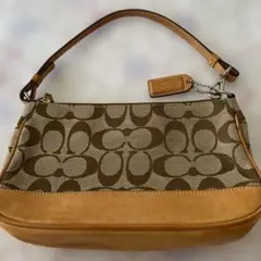 COACH コーチ アクセサリーポーチ シグネチャー ブラウン