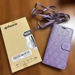 gGlass iPhone 14 Pro 手帳型ケース 紫色