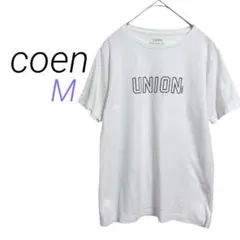 coen【M】ロゴ Tシャツ 半袖 ホワイト