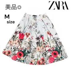 美品◎人気！！ザラ　ZARA ボタニカルフラワープリントスカート　花柄のサムネイル