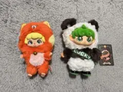 ベビスリー動物コスチュームぬいぐるみ2体セット、キーホルダー