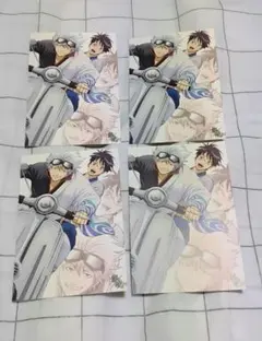 銀魂　イラストカード　4枚セット 志村新八　坂田銀時