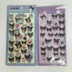 新品 Kuromi　クロミ ぷっくりシール ボンボンドロップ 2枚セット