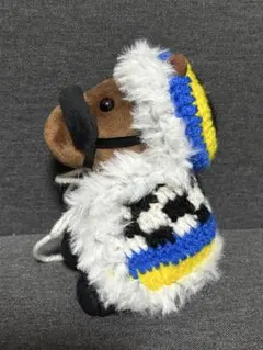 アイドルホース　フード付きふわふわポンチョ　ガイアフォース　ハンドメイド　競馬