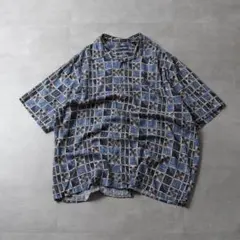 WRAY 半袖シャツ Mサイズ 柄シャツ シルク100% マルチカラー 絹 - メルカリ